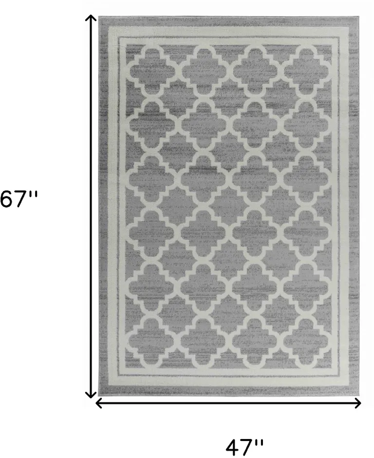 Grey Moroccan Area Rug Photo 4