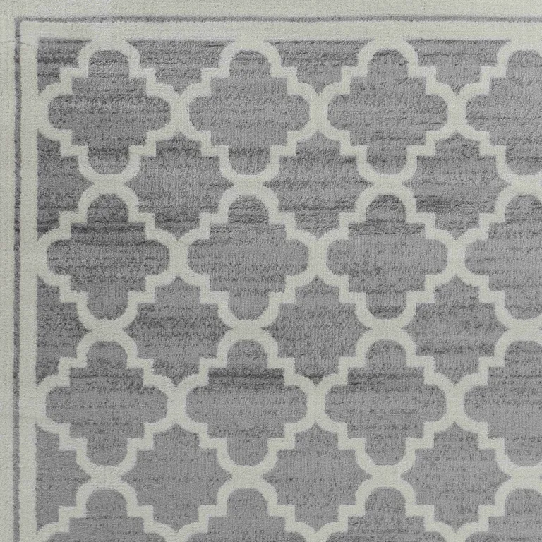 Grey Moroccan Area Rug Photo 3