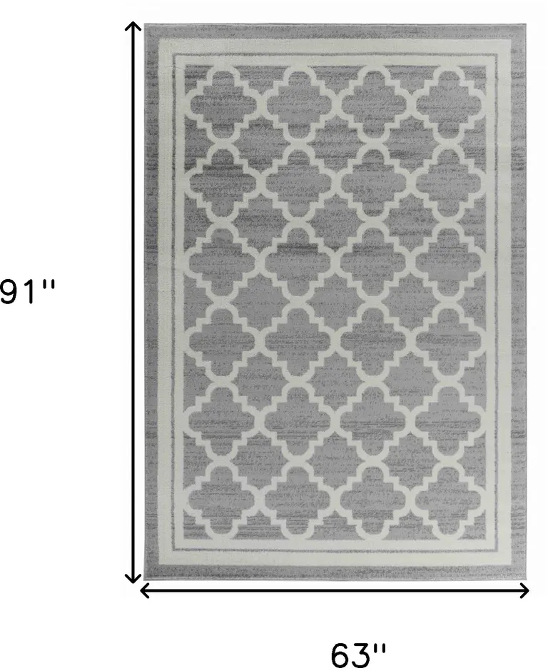 Grey Moroccan Area Rug Photo 4