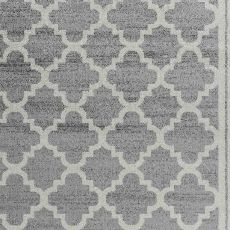 Grey Moroccan Area Rug Photo 3