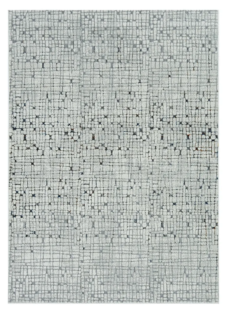 Grey Mosaic Area Rug Photo 2