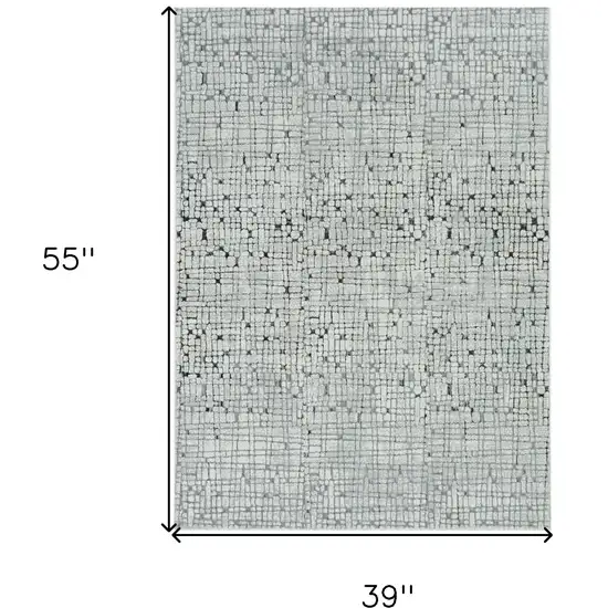 Grey Mosaic Area Rug Photo 8