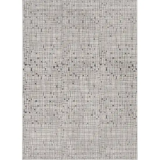 Grey Mosaic Area Rug Photo 3