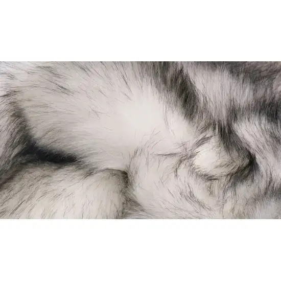 Grey Ombre Faux Sheepskin Non Skid Area Rug Photo 2