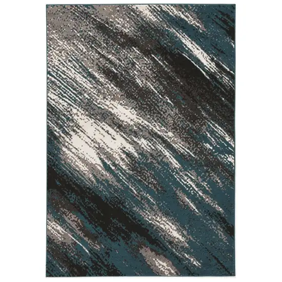 Grey Or Blue Abstract Design Indoor Area Rug Photo 2