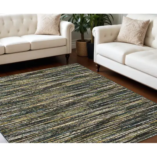 Grey Or Green Abstract Design Indoor Area Rug Photo 1