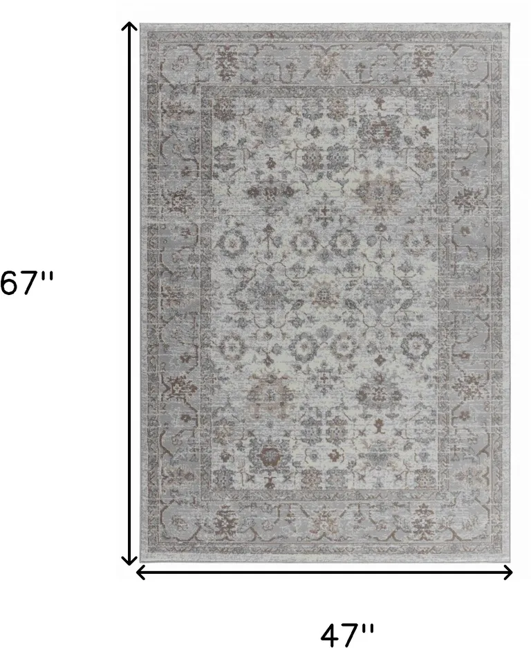 Grey Oriental Area Rug Photo 4