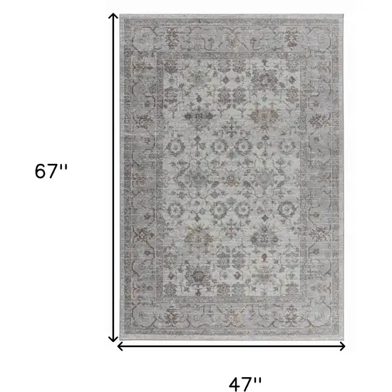 Grey Oriental Area Rug Photo 5