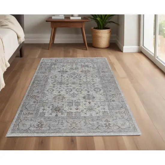 Grey Oriental Area Rug Photo 1