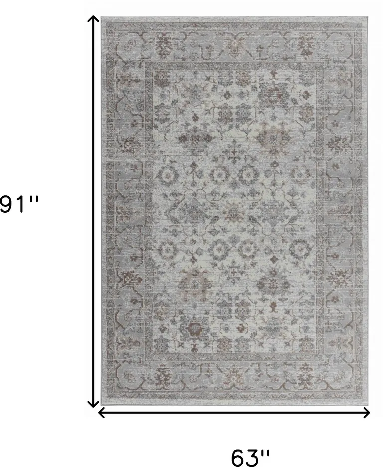 Grey Oriental Area Rug Photo 4