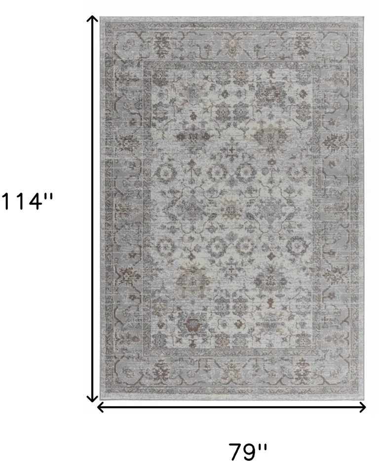 Grey Oriental Area Rug Photo 4