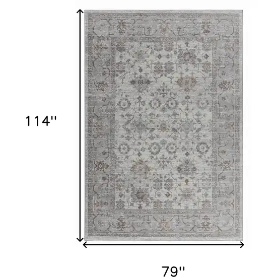 Grey Oriental Area Rug Photo 5