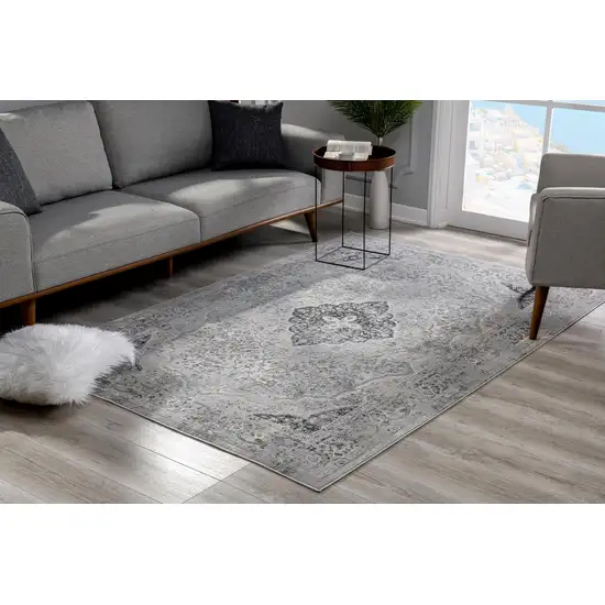 Grey Oriental Area Rug Photo 3