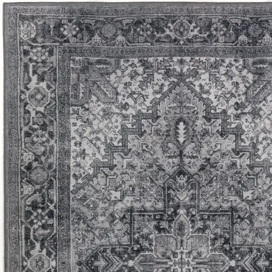 Grey Oriental Distressed Non Skid Area Rug Photo 4