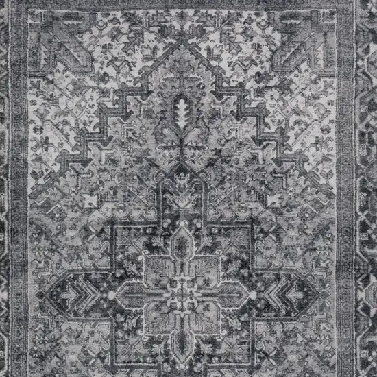 Grey Oriental Distressed Non Skid Area Rug Photo 4