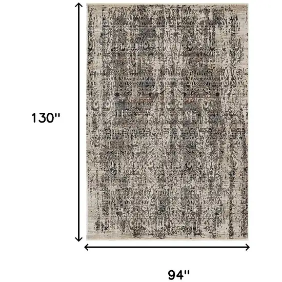 94 X 130 Grey Polyester Rug Photo 3