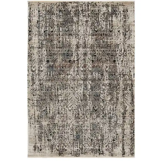 94 X 130 Grey Polyester Rug Photo 2