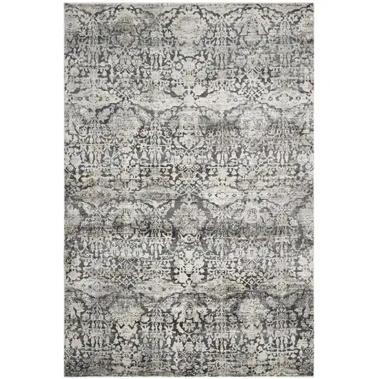 Grey Polyester Or  Viscose Rug Photo 2