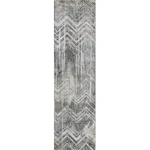 Photo of Grey Polyester or  Viscose Rug