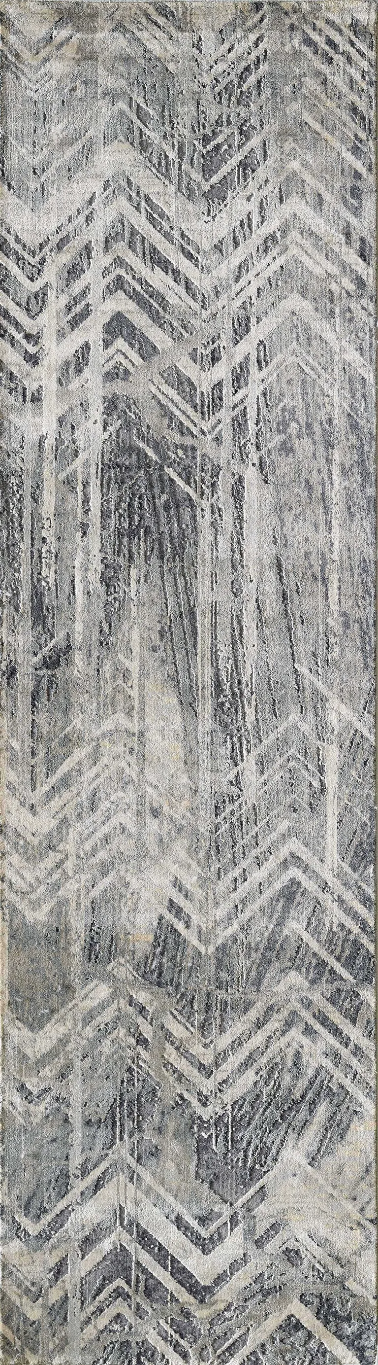 Grey Polyester or  Viscose Rug Photo 1