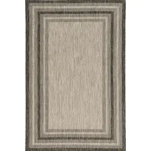 Photo of Grey Polypropylene Area Rug