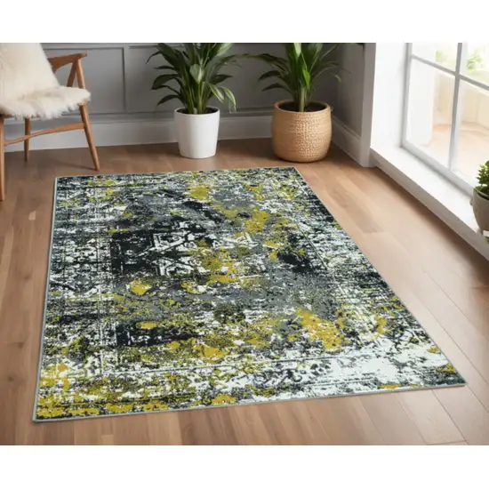 Grey Polypropylene Area Rug Photo 2