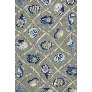 Photo of Grey Seaside UV Treated Indoor Outdoor Area Rug