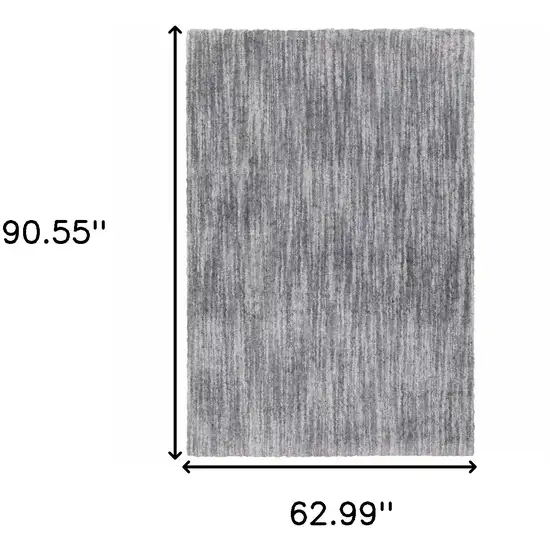 Grey Shag Power Loom Stain Resistant Area Rug Photo 10