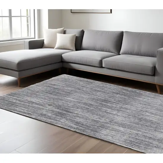 Gray Shag Power Loom Area Rug Photo 1