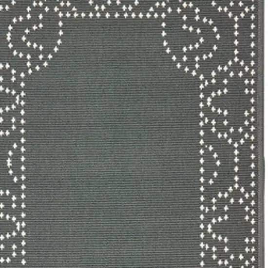 Grey Stain Resistant Indoor Outdoor Area Rug Photo 3