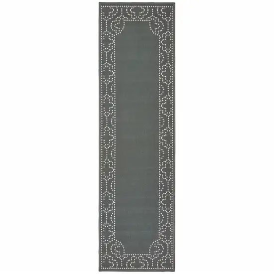 Grey Stain Resistant Indoor Outdoor Area Rug Photo 1