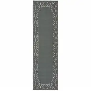 Photo of Grey Stain Resistant Indoor Outdoor Area Rug