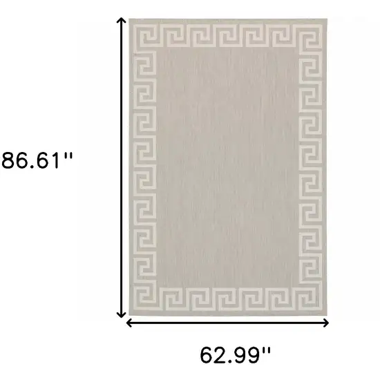 Grey Stain Resistant Indoor Outdoor Area Rug Photo 8