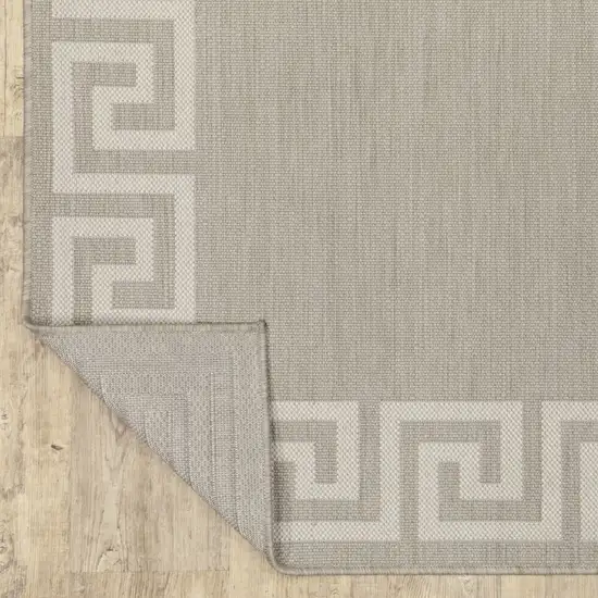 Grey Stain Resistant Indoor Outdoor Area Rug Photo 7