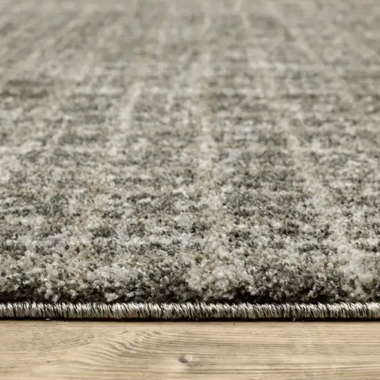 Grey Tan And Beige Geometric Power Loom Stain Resistant Area Rug Photo 9