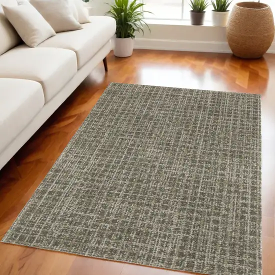 Gray Geometric Power Loom Area Rug Photo 1