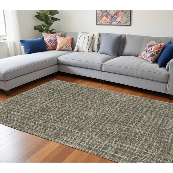 Gray Geometric Power Loom Area Rug Photo 1