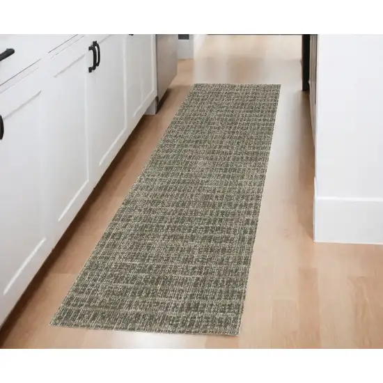 Gray Geometric Power Loom Runner Rug Photo 1