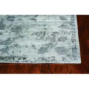 Photo of Grey Viscose Rug