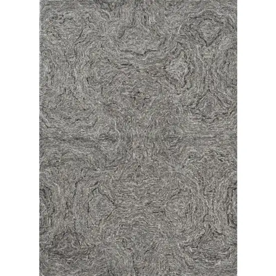 102 X 138 Grey Wool Or Viscose Rug Photo 2