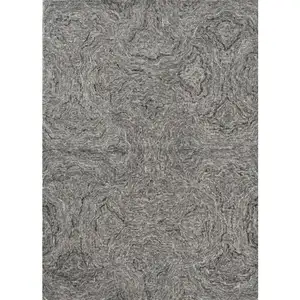 Photo of Grey Wool or Viscose Rug