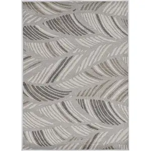 Photo of Grey and Beige Waves Accent Rug