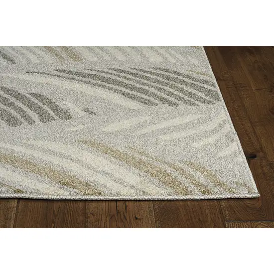 Grey and Beige Waves Accent Rug Photo 2