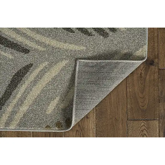 Grey and Beige Waves Accent Rug Photo 3