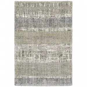 Photo of Grey and Ivory Abstract Lines  Area Rug