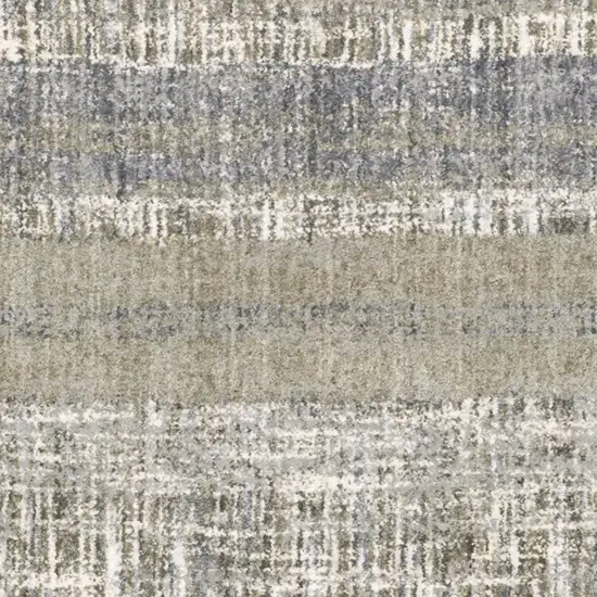 Grey and Ivory Abstract Lines  Area Rug Photo 4