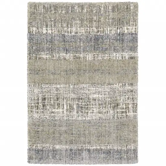 Grey and Ivory Abstract Lines  Area Rug Photo 1