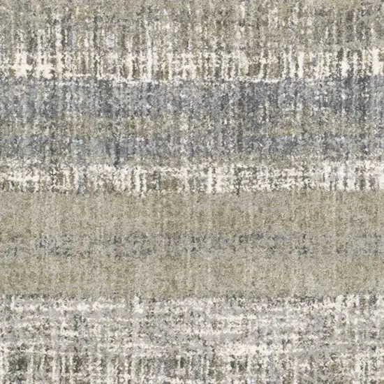 Grey and Ivory Abstract Lines  Area Rug Photo 4