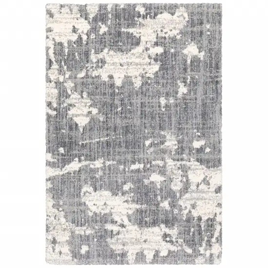 Grey and Ivory Grey Matter  Area Rug Photo 1