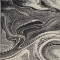 Photo of Grey or Black Abstract Marble Design Indoor Area Rug